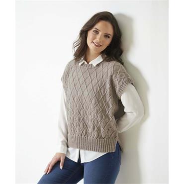 King Cole Pattern 6019 Fairisle Sleeveless Tops in Luxury Merino DK