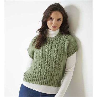 King Cole Pattern 6020 Sleeveless Tops in Wool Aran