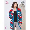 King Cole Pattern 6053 Sweater & Cardigan in Truffle Glitz