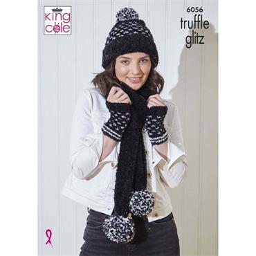 King Cole Pattern 6056 Accessories in Truffle Glitz