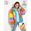 King Cole Pattern 6076 Cardigan, Sweater, & Hat in Big Value Super Chunky