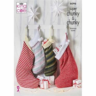King Cole Pattern 6096 Christmas Stockings in Super Chunky