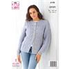 King Cole Pattern 6108 Sweater & Cardigan in Wool Aran