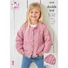 King Cole Pattern 6154 Sweater & Cardigan in Simply Denim DK