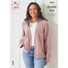 King Cole Pattern 6160 Sweater & Cardigan in Simply Denim DK