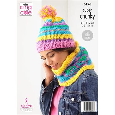 King Cole Pattern 6196 Fair Isle Jumper & Accessories in Super Chunky