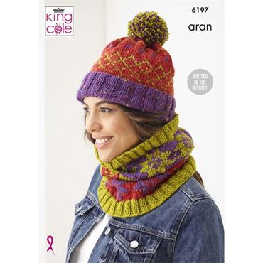 King Cole Pattern 6197 Accessories in Fashion Aran