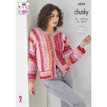 King Cole Pattern 6204 Sweater & Jacket in Hedgerow Chunky