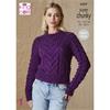 King Cole Pattern 6207 Sweater and Slipover in Super Chunky  ds