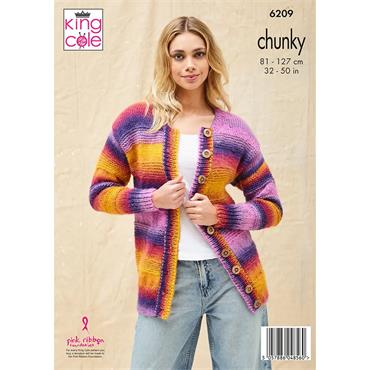 King Cole Pattern 6209 Jackets in Riot Chunky