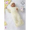 King Cole Pattern 6212 Sweater, Jacket, Sleeping Bag & Hat in Double Knitting