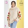 King Cole Pattern 6228 Crocheted Sassy Sleeve Jumpers in Big Value Chunky