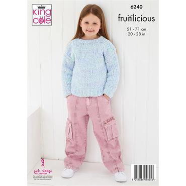 King Cole Pattern 6240 Poncho and Sweater in Fruitilicious