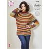 King Cole Pattern 6248 Sweaters Knit in the Round in Cottagespun Chunky