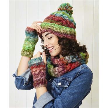 King Cole Pattern 6249 Sweater & Accessories in Cottagespun Chunky