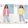 King Cole Pattern 6251 Child's Sweater and Cardigan in Yumtastic