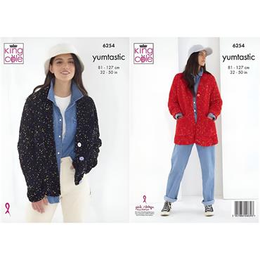 King Cole Pattern 6254 Cardigans in Yumtastic