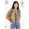 King Cole Pattern 6258 CROCHET Granny Square Cardigan & Jumper in Bramble DK