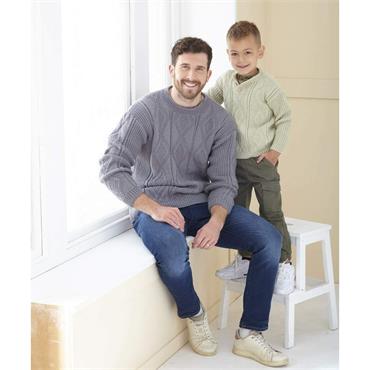 King Cole Pattern 6266 Cardigans, Sweaters & Top in DK