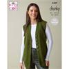 King Cole Pattern 6269 Capped Sleeve Cardigan and Waistcoat in Chunky Tweed
