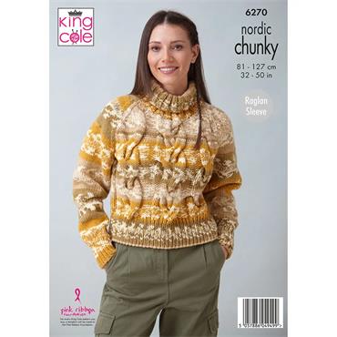 King Cole Pattern 6270 Sweaters in Nordic Chunky