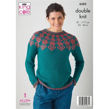 King Cole Pattern 6282 Sweaters in Luxury Merino DK