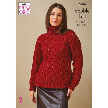 King Cole Pattern 6284 Sweater and Tank Top in Merino Blend DK 50g