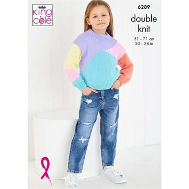 King Cole Pattern 6289 Sweater and Cardigan in Comfort DK