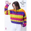 King Cole Pattern 6291 Sweater, Scarf and Hat in Big Value BIG