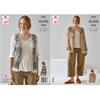 King Cole Pattern 6342 Cardigan and Waistcoat in Natural Alpaca DK