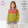 King Cole Pattern 6343 Fairisle Sweaters in Merino Blend DK
