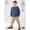 King Cole Pattern 6358 Sweater and Coatigan in Big Value Super Chunky Tweed