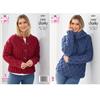 King Cole Pattern 6361 Sweater and Cardigan in Big Value Super Chunky Tweed
