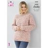 King Cole Pattern 6362 Sweater and Cardigan in Big Value Super Chunky Tweed
