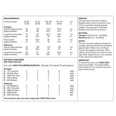 King Cole Pattern 6365 Fairisle Cardigan and Waistcoat in Merino Blend DK