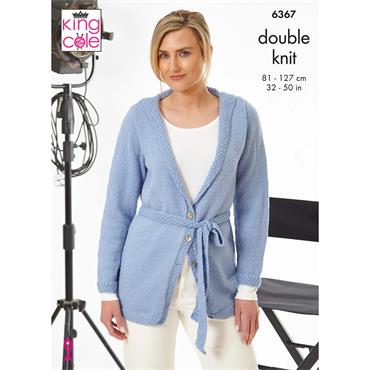 King Cole Pattern 6367 Hollywood Collection: Cardigans in Merino Blend DK