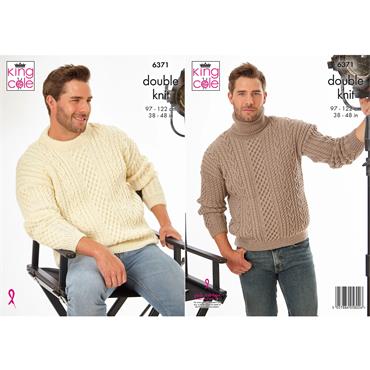 King Cole Pattern 6371 Hollywood Collection: Sweaters in Merino Blend DK