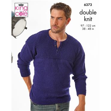 King Cole Pattern 6373 Hollywood Collection: Sweaters in Merino Blend DK