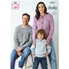 King Cole Pattern 6374 Sweaters and Cardigan in Simply Denim Chunky