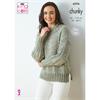 King Cole Pattern 6376 Sweater and Vest Top in Simply Denim Chunky