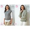 King Cole Pattern 6376 Sweater and Vest Top in Simply Denim Chunky
