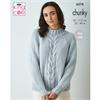King Cole Pattern 6378 Cape Top and Oversized Cable Sweater in Simply Denim Chunky