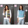 King Cole Pattern 6382 Waistcoat and Tank Top in Flair Chunky
