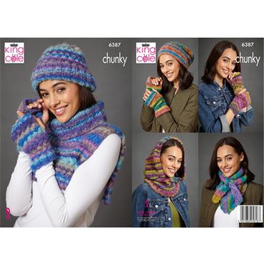King Cole Pattern 6387 Accessories in Flair Chunky