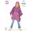 King Cole Pattern 6400 Poncho, Slipover and Hats in Hedgerow Chunky