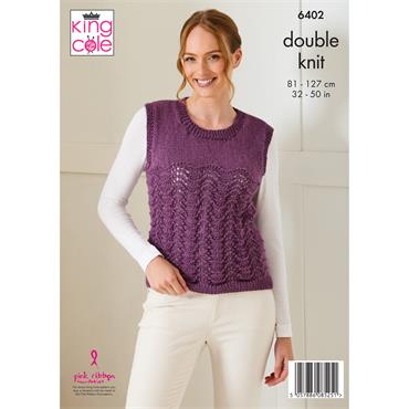 King Cole Pattern 6402 Sweater & Slipover in DK