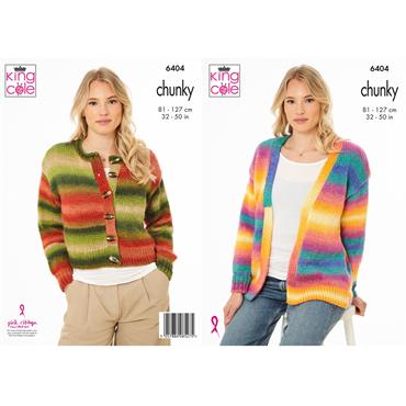 Pattern #6404 Cardigans in Riot Chunky