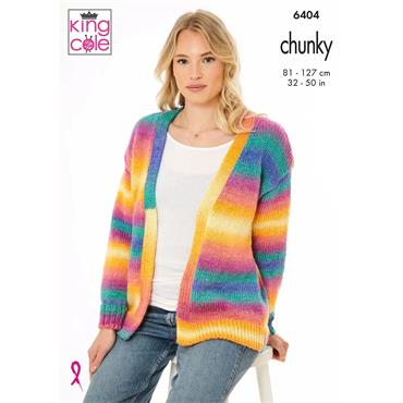 Pattern #6404 Cardigans in Riot Chunky
