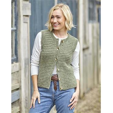 King Cole Pattern 6421 Ladies Waistcoats in Aran