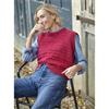 King Cole Pattern 6423 Ladies Round and V-Neck Tanks in Aran